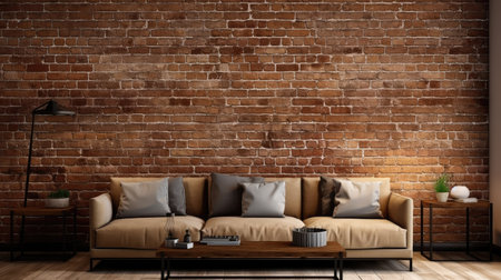 design brown brick backgroundの素材