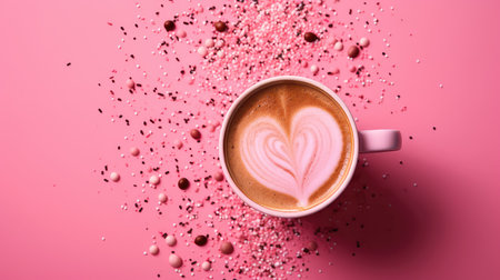 vibrant pink coffeeの素材