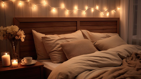 cozy string lights woodの素材