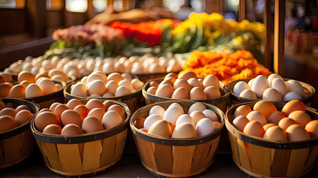 vendors food eggs productionの素材