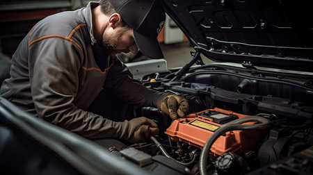 car battery serviceの素材