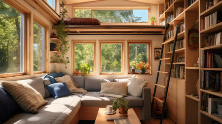 functional tiny house interiorの素材