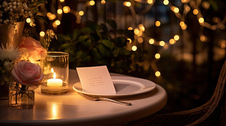 dinner string light invitationの素材