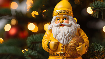 baubles yellow santaの素材