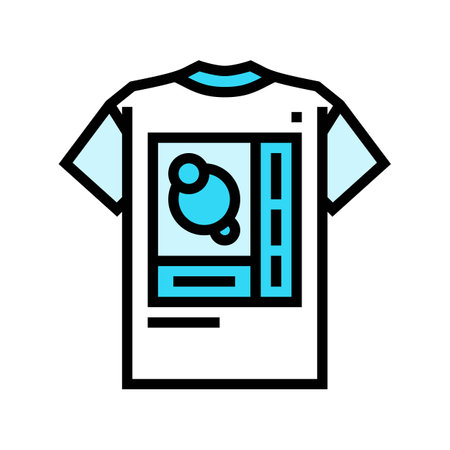 graphic tee streetwear cloth fashion color icon vector illustrationのイラスト素材