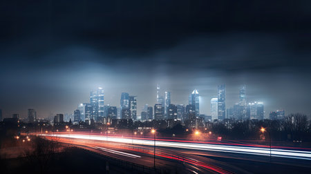 distance blurred dark backgroundの素材