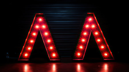 typography letter lightsの素材