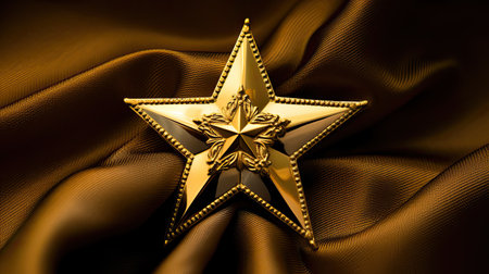 pointed gold star emblemの素材