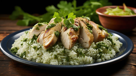 chicken green rice whiteの素材