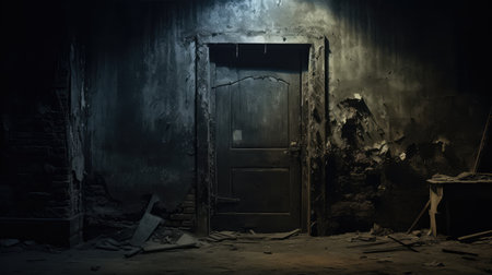 building dark doorwayの素材