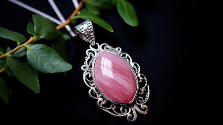 pendant pink onyxの素材