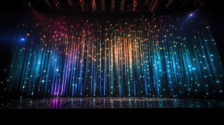 metallic star curtainの素材