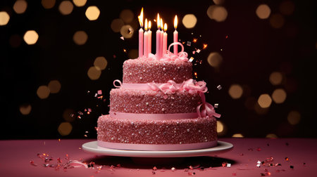 cake pink sparklesの素材
