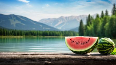 blurred nature watermelon backgroundの素材
