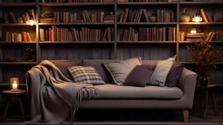 reading grey couchの素材