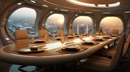 sleek space ship interiorの素材
