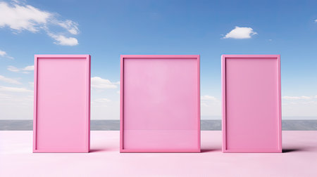 modern picture frame pinkの素材