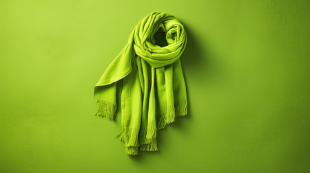 scarf piece lime greenの素材