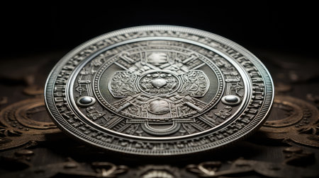 engraved silver circleの素材