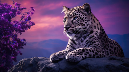 regal purple leopardの素材