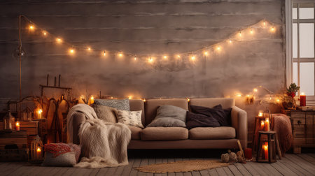 decoration string lights bannerの素材