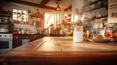 focus blurred house interior kitchen counterの素材