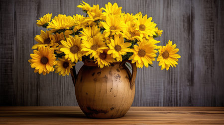 bright yellow daisiesの素材