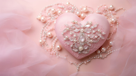romance heart background pinkの素材