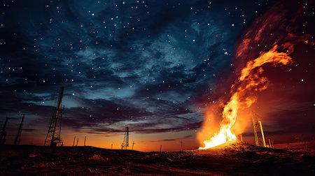 reservoir oil and gas fieldの素材