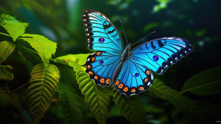 butterfly blue uniqueの素材