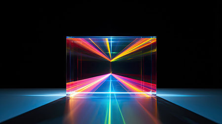 glass light beam transparent backgroundの素材