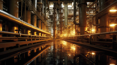 pipes chemical plant interiorの素材