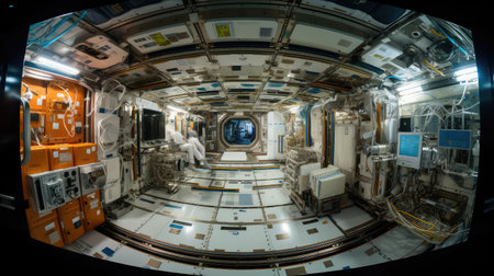 station blurred iss interiorの素材