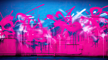 graffiti pink background blueの素材