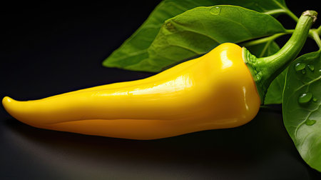 vibrant yellow chili pepperの素材