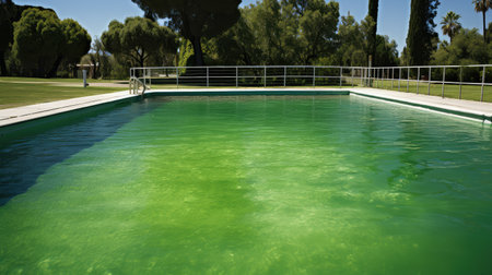 blue swimming pool algaeの素材