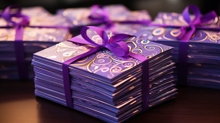 unique gift card purpleの素材