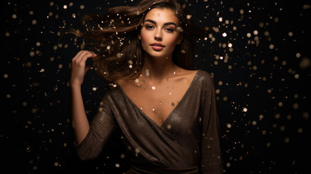 shine brown glitterの素材