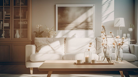 cozy blurred portfolio interiorの素材