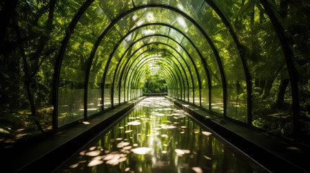 natural light in tunnelの素材
