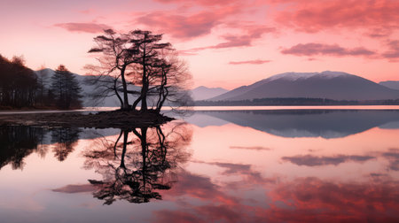 lake pink skiesの素材