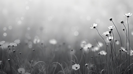 flowers gray floral backgroundの素材