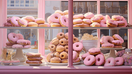 circular pink donutsの素材