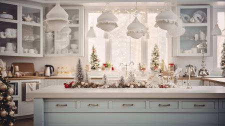 soft blurred holiday interior designの素材