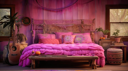 room pink bedの素材