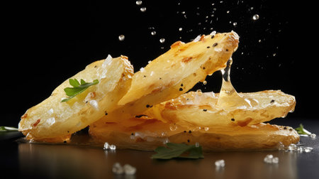 up slice potato vegetableの素材