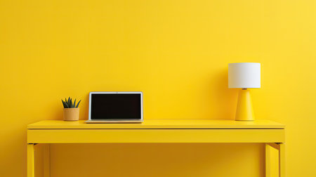 setting yellow deskの素材