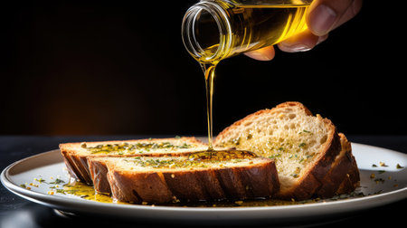 slice olive oil breadの素材