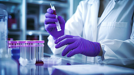 gloves purple blood tubeの素材