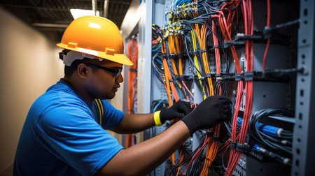 technician fiber optic cablingの素材